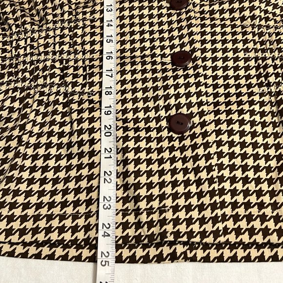 Joan Rivers Women's Blazer Beige Brown Geometric Size Large Jacket Button - Picture 8 of 8